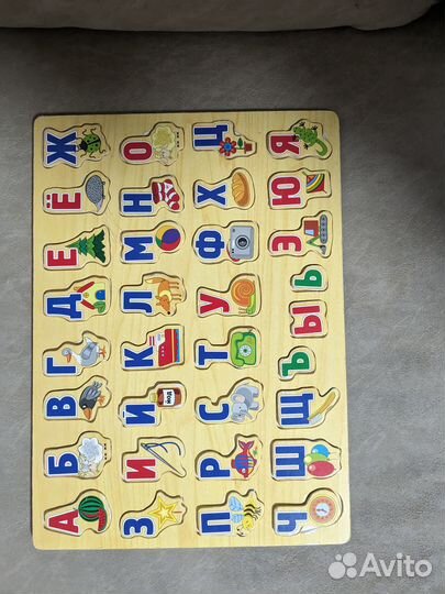 Деревянный конструктор, деревянный алфавит