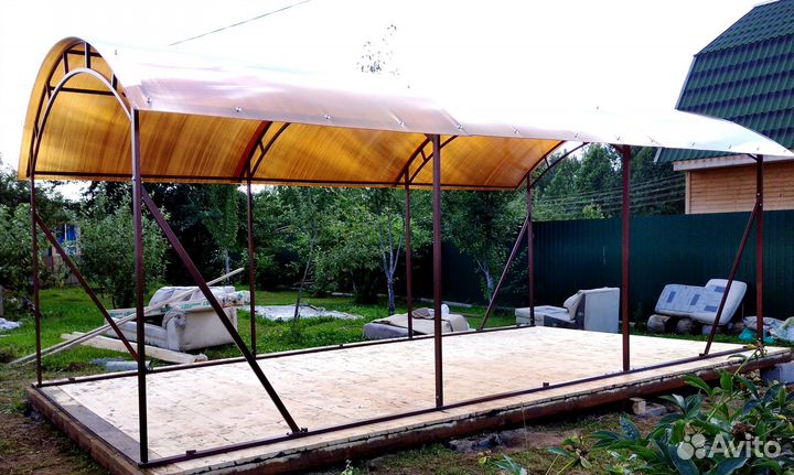 Навec прaктичный из поликарбоната 3,60 x 6,00м