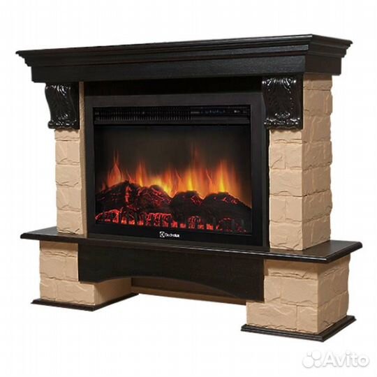 Портал Firelight Forte 30S камень бежевый, шпон те