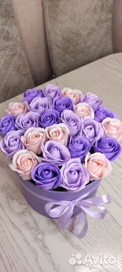 Букет роз из мыла