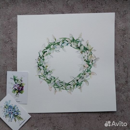Акварельный венок 