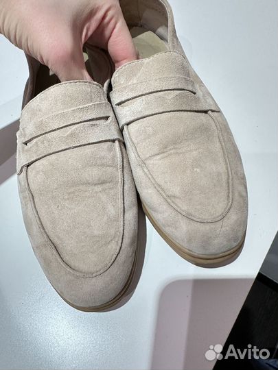 Лоферы замшевые 37 размер
