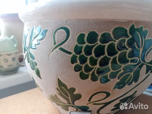 Большие керамические цветочные горшки