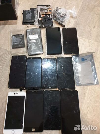 Экраны для телефонов и чехлы цена за лот