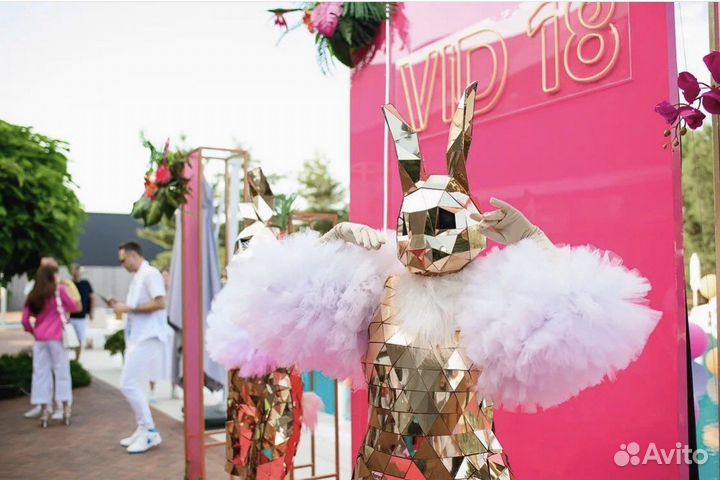 Зеркальные зайцы Шоу на свадьбу