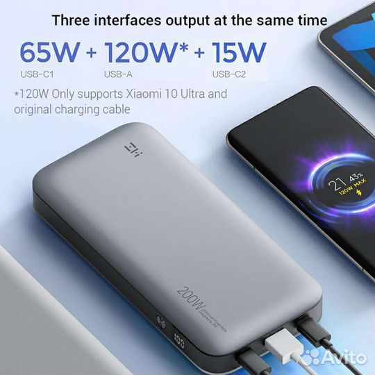 Повербанк ZMI QB826 200W 25000 mAh