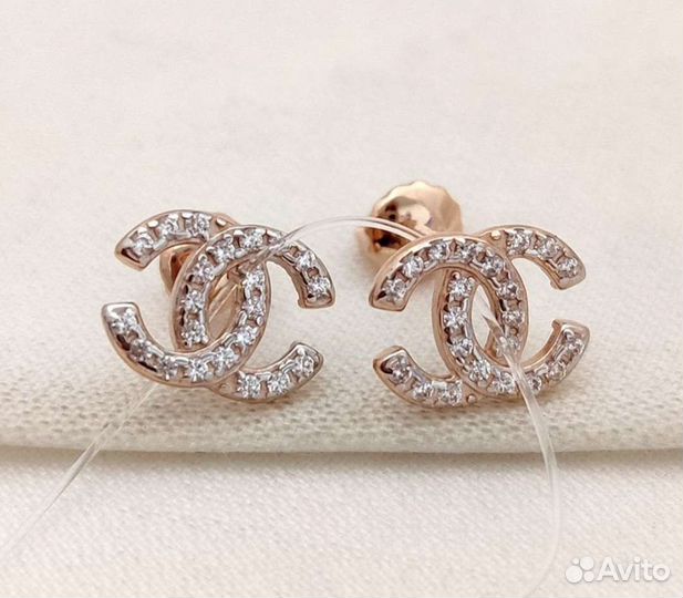 Серьги Chanel золото