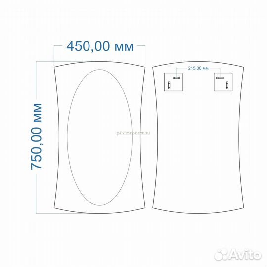 Зеркало Mixline Мила 450*750 (550048)