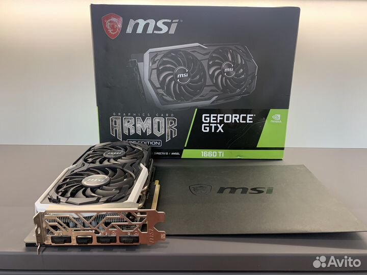 Msi GTX 1660 ti Armor OC 6gb на гарантии