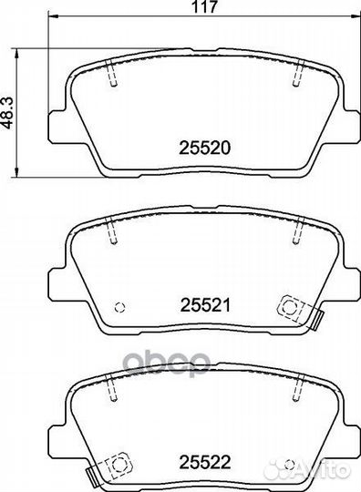 Колодки тормозные дисковые зад NP6042 nissh
