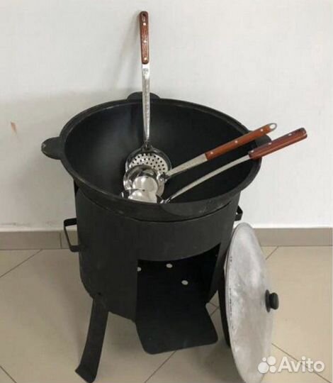 Казан чугунный 22литра, Печь в наличии