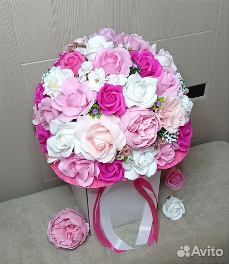 Букет цветов, мыльные розы