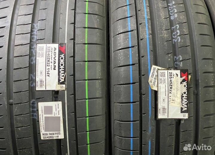 Yokohama Advan Sport V107 285/45 R22 и 325/40 R22 114V