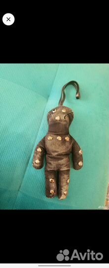 Брелок на сумку мишка джинсовый