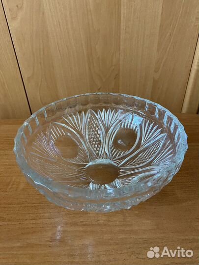 Ваза для фруктов, цветное стекло