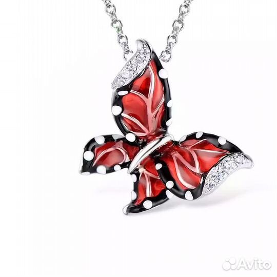 Серебряный кулон бабочка аля Roberto Bravo новый