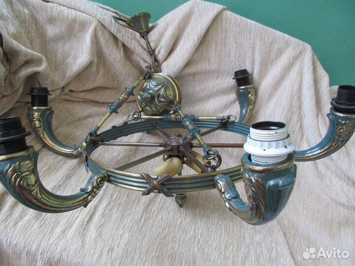 Люстра винтаж латунь