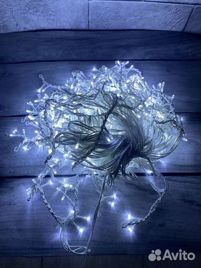 Гирлянда уличная бахрома 25 метров