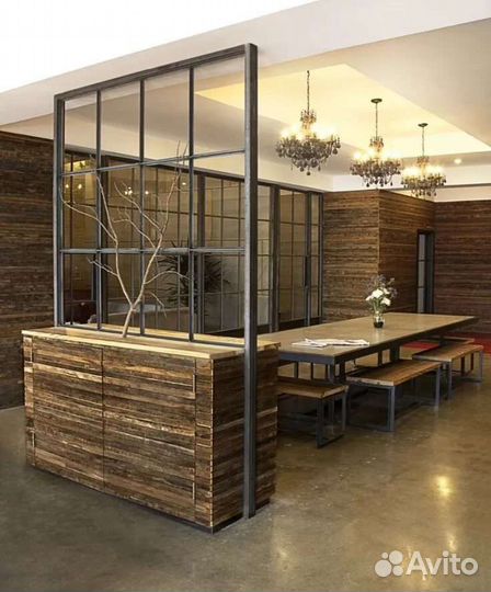 Перегородки лофт, двери купе Ширма