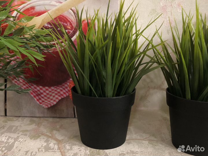 Искусственные цветы в горшках бу