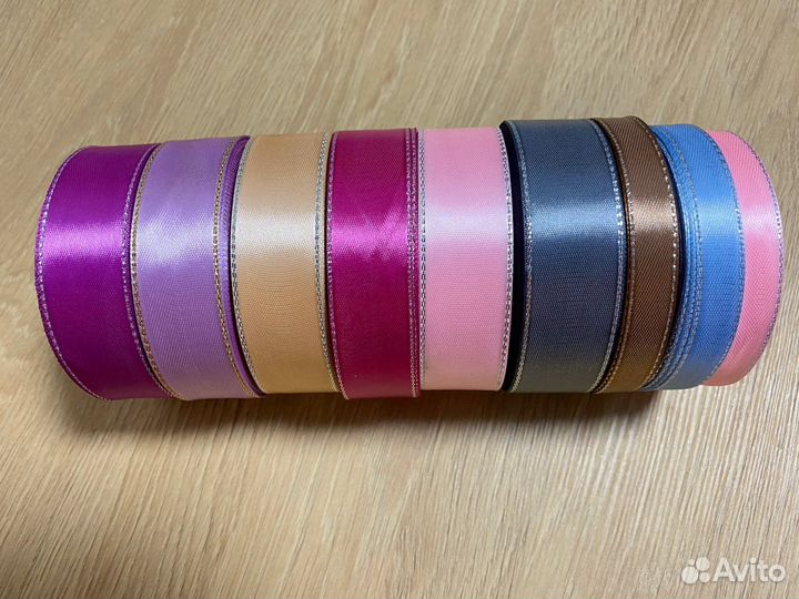 Атласная лента с люрексом