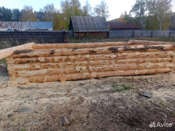 Сруб бани 3х6 вынос 2м