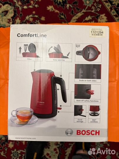 Чайник электрический bosch TWK6A014