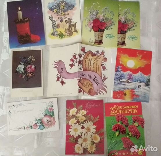 Открытки и конверты не подписанные