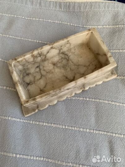 Шкатулки из мрамора 2 шт