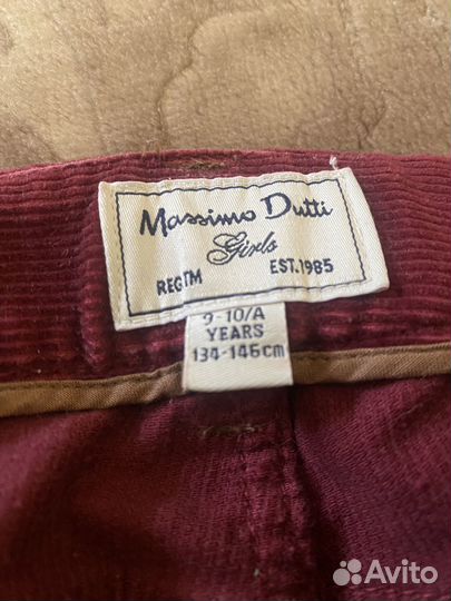 Вельветовые брюки massimo dutti для девочки