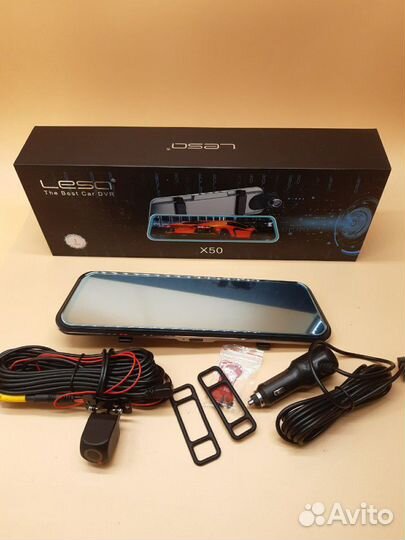 Зеркало + видеорегистратор, экран 10