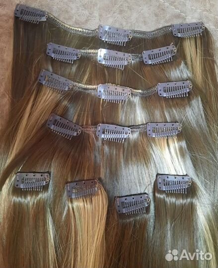 Волосы на заколках