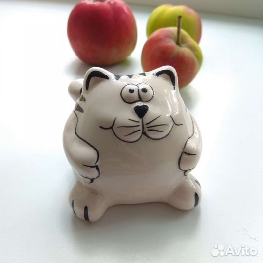 Подставка для зубочисток кот 6 на 6 см керамика