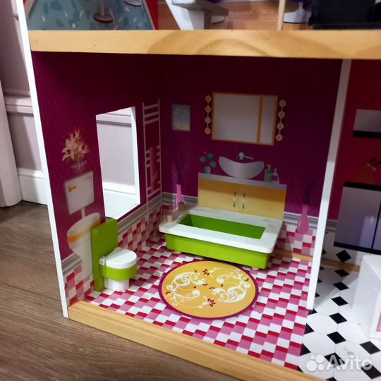 Кукольный домик для барби с мебелью