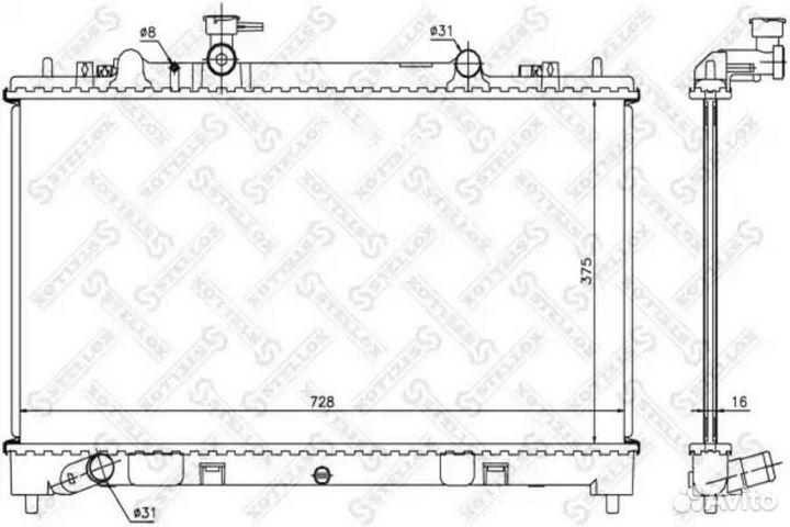 Stellox 1026704SX 10-26704-SX радиатор системы охл