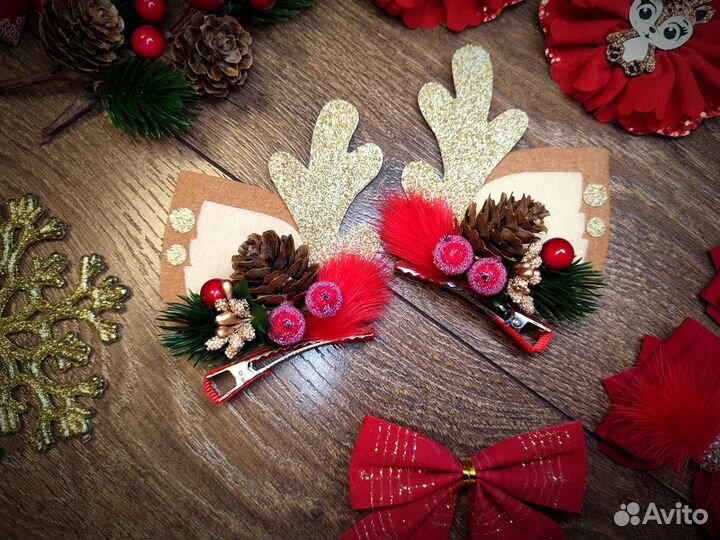 Резиночки и заколочки для волос олени