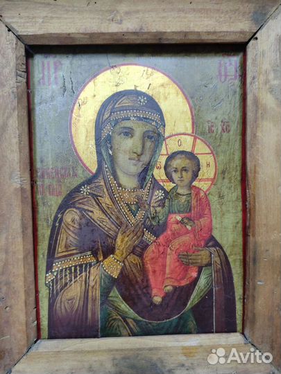 Старинная икона Смоленская божья матерь
