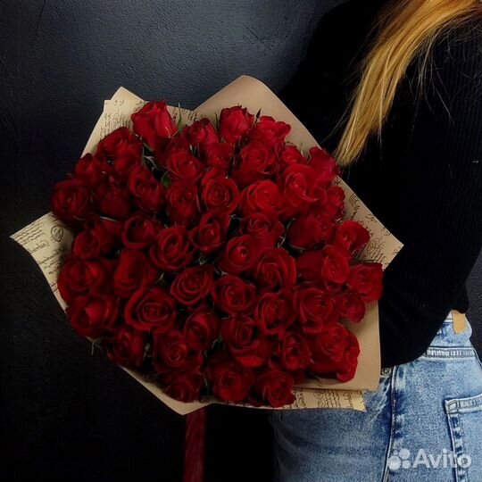 Букет из 51 розы 101 51 25