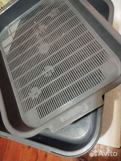 Лоток и миска для кошки