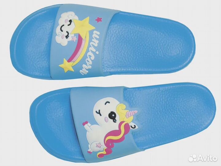 Bс19691 голубой р.35 Пантолеты детские пляжные