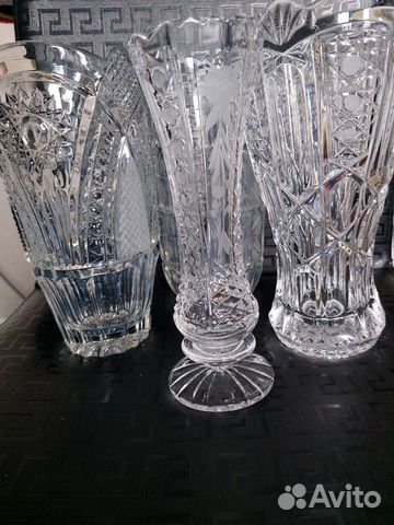 Ваза для цветов хрустальная