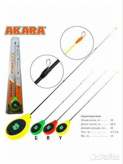 Зимняя удочка Безкивковая Акара Akara на мормышку