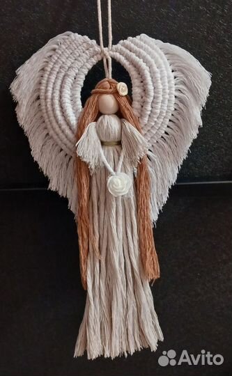 Макраме Ангел панно