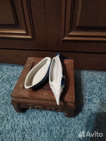 Гжель икорница осетр клеймо