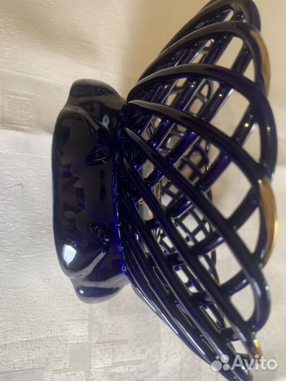 Конфетница цветное стекло СССР