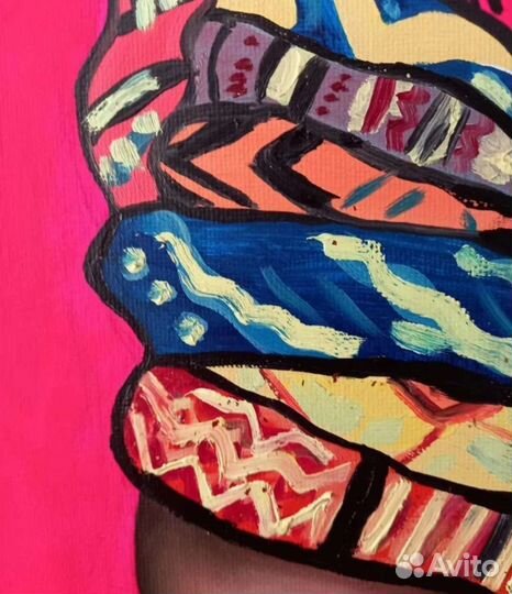 Картина маслом африканка