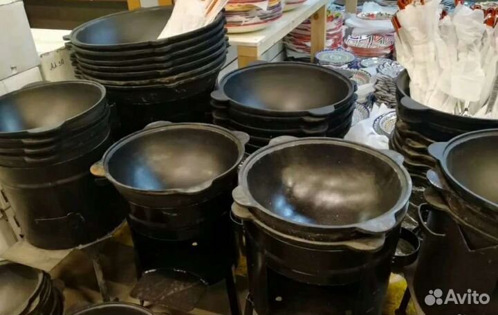 Казан чугунный Узбекский Оптовка Печи в наличии