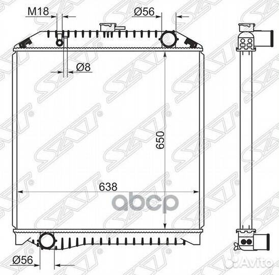 Радиатор hino 500/ranger 07- HI00014 Sat