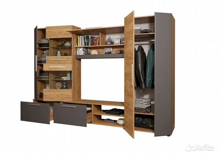 Гостиная Женева дуб беленый / венге