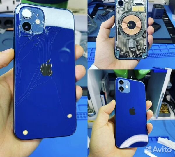 Замена защитных стекл на iPhone, samsung